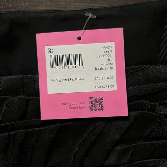 Kate Spade‎ Bold Zebra Jacquard Black Tank Top Shirt Size 4 NWT - Picture 7 of 9